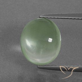 4.10ct Natürlicher Hellgelb Grün Prehnit, Oval, Transparent