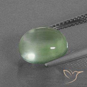 9,17 ctw natürlicher Hellgelb Grün Prehnit, Oval, Transparent
