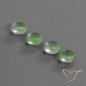 5.58ctw Natürlicher limettengrün Prehnit, Oval, Transparent