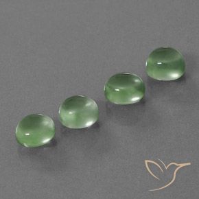 7.45 ct natürliche Warmes Grün Prehnit-Edelsteine, Oval, Transparent