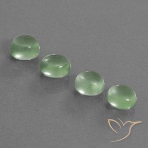 7.45 ct natürliche Warmes Grün Prehnit-Edelsteine, Oval, Transparent