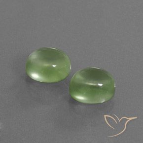 4.86 ct natürliche Blasses Limettengrün Prehnit-Edelsteine, Oval, Transparent