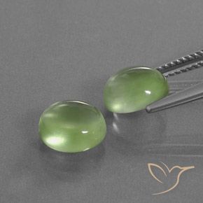 5.02 ct natürliche gelblich-grün Prehnit-Edelsteine, Oval, Transparent