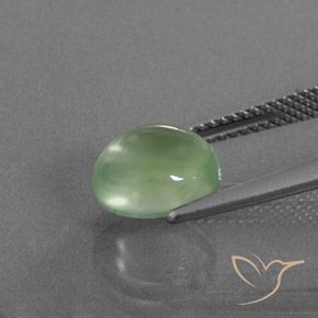 9,17 ctw natürlicher Hellgelb Grün Prehnit, Oval, Transparent