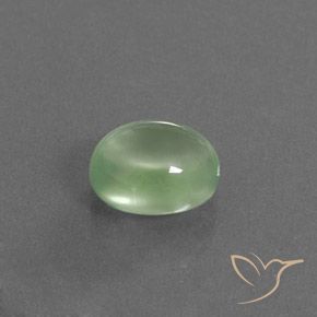9,17 ctw natürlicher Hellgelb Grün Prehnit, Oval, Transparent