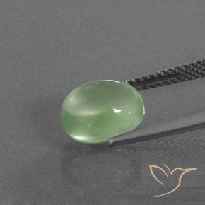 9,17 ctw natürlicher Hellgelb Grün Prehnit, Oval, Transparent