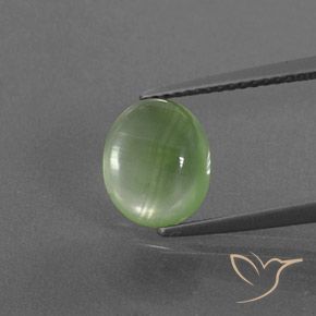 3.16ct Natürlicher gelblich-grün Prehnit, Oval, Transparent