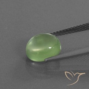 9,17 ctw natürlicher gelblich-grün Prehnit, Oval, Transparent