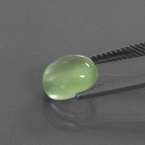 3,00 ctw natürlicher grüner Prehnit, Oval Schliff, Transparent