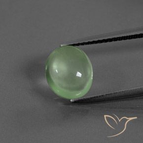 9,17 ctw natürlicher gelblich-grün Prehnit, Oval, Transparent