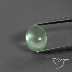 2.16ct Natürlicher Helles Mintgrün Prehnit, Oval, Transparent