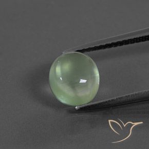 2.25ct Natürlicher Blasses Gelbgrün Prehnit, Oval, Transparent