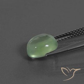 9,17 ctw natürlicher Blasses Gelbgrün Prehnit, Oval, Transparent