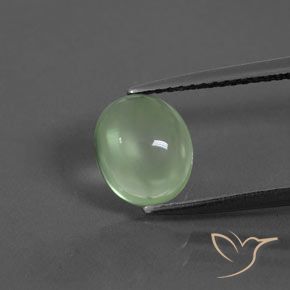 1.64ct Natürlicher gelblich-grün Prehnit, Oval, Transparent