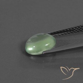 9,17 ctw natürlicher gelblich-grün Prehnit, Oval, Transparent