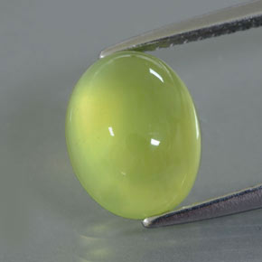 3,53 ctw natürlicher grüner Prehnit, Transparent, Transparent / Lichtdurchlässig