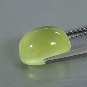 3,53 ctw natürlicher grüner Prehnit, Transparent, Transparent / Lichtdurchlässig