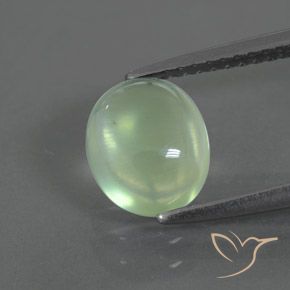 1.82ct Natürlicher Hellgelb Grün Prehnit, Oval, Transparent