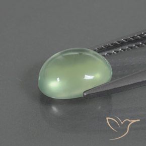9,17 ctw natürlicher Hellgelb Grün Prehnit, Oval, Transparent