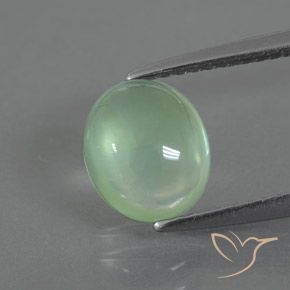 2.16ct Natürlicher Hellgelb Grün Prehnit, Oval, Transparent