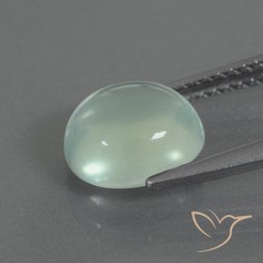 9,17 ctw natürlicher Sehr helles Salbeigrün Prehnit, Oval, Transparent