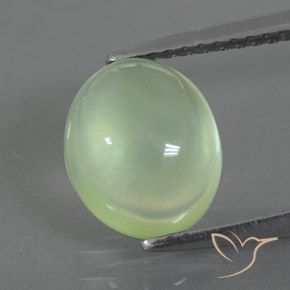 2.91ct Natürlicher gelb-grün Prehnit, Oval, Transparent / Lichtdurchlässig