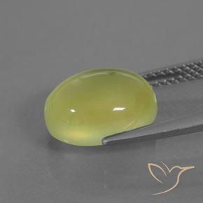 9,17 ctw natürlicher hellgrünlich-gelb Prehnit, Oval, Transparent / Lichtdurchlässig