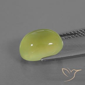 9,17 ctw natürlicher hellgrünlich-gelb Prehnit, Oval, Transparent / Lichtdurchlässig