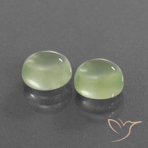 3.94 ct natürliche Mittelgrün Prehnit-Edelsteine, Oval, Transparent