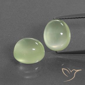 5.78ctw Natürlicher Blasses Birnengrün Prehnit, Oval, Transparent / Lichtdurchlässig