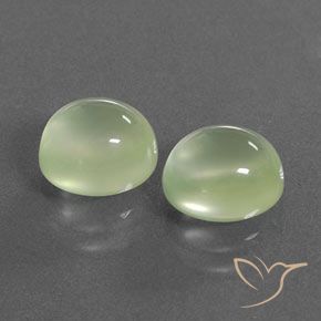 5.78 ct natürliche Blasses Birnengrün Prehnit-Edelsteine, Oval, Transparent / Lichtdurchlässig