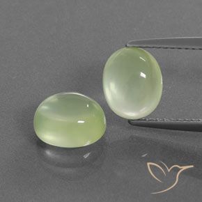 4.64ctw Natürlicher Blasses Birnengrün Prehnit, Oval, Transparent / Lichtdurchlässig