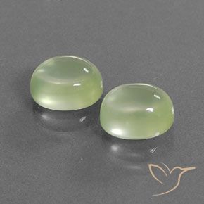 4.64 ct natürliche Blasses Birnengrün Prehnit-Edelsteine, Oval, Transparent / Lichtdurchlässig