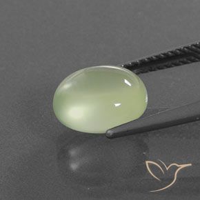 9,17 ctw natürlicher Graugrün Prehnit, Oval, Transparent / Lichtdurchlässig