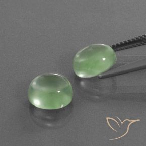 5.50 ct natürliche Blasses Birnengrün Prehnit-Edelsteine, Oval, Transparent / Lichtdurchlässig