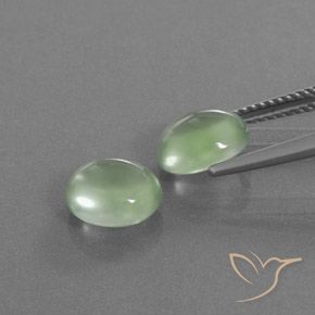 4.16 ct natürliche gelblich-grün Prehnit-Edelsteine, Oval, Transparent