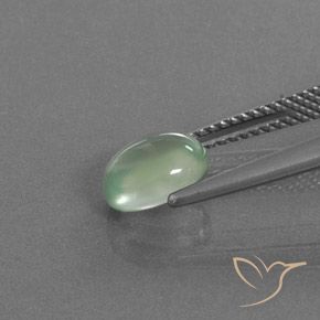 9,17 ctw natürlicher Blasses Gelbgrün Prehnit, Oval, Transparent
