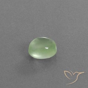 9,17 ctw natürlicher Blasses Birnengrün Prehnit, Oval, Transparent / Lichtdurchlässig