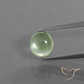 1.76ct Natürlicher Blasses Birnengrün Prehnit, Oval, Transparent