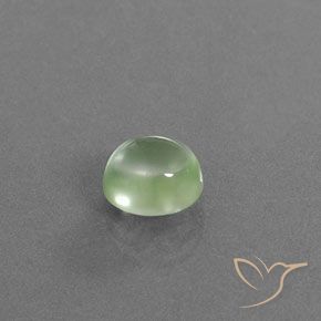 9,17 ctw natürlicher Blasses Birnengrün Prehnit, Oval, Transparent