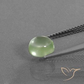 9,17 ctw natürlicher Blasses Birnengrün Prehnit, Oval, Transparent