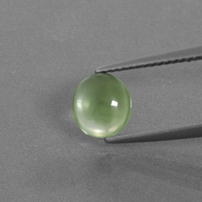 1,35 ctw natürlicher grüner Prehnit, Oval Schliff, Transparent