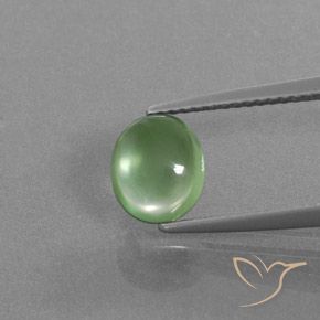 1.83ct Natürlicher Mittelgrün Prehnit, Oval, Transparent