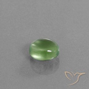 9,17 ctw natürlicher Mittelgrün Prehnit, Oval, Transparent