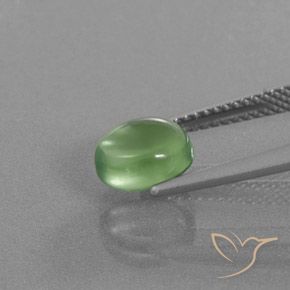 9,17 ctw natürlicher Mittelgrün Prehnit, Oval, Transparent