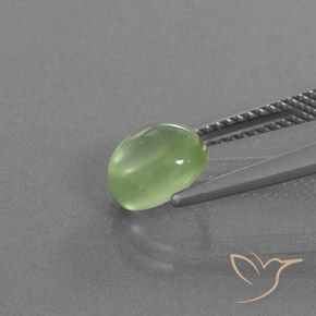 9,17 ctw natürlicher Mittelgrün Prehnit, Oval, Transparent / Lichtdurchlässig