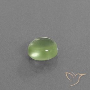 9,17 ctw natürlicher Blasses Birnengrün Prehnit, Oval, Transparent