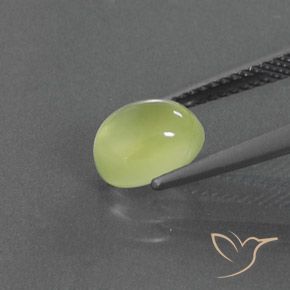9,17 ctw natürlicher hellgelb Prehnit, Oval, Transparent / Lichtdurchlässig