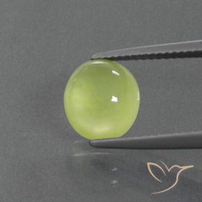 2.97ct Natürlicher hellgelb Prehnit, Oval, Transparent / Lichtdurchlässig