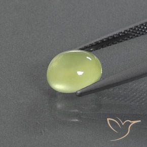 9,17 ctw natürlicher hellgelb Prehnit, Oval, Transparent / Lichtdurchlässig